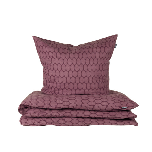 Schiesser Bettwäscheset Drops - Feinbiber - 2-teilig - 135 x 200 cm - Mauve