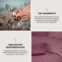 Schiesser Bettwäscheset Drops - Feinbiber - 2-teilig - 135 x 200 cm - Mauve