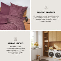 Schiesser Bettwäscheset Drops - Feinbiber - 2-teilig - 135 x 200 cm - Mauve