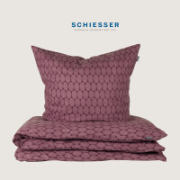 Schiesser Bettwäscheset Drops - Feinbiber - 2-teilig - 135 x 200 cm - Mauve