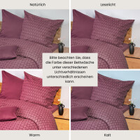 Schiesser Bettwäscheset Drops - Feinbiber - 2-teilig - 135 x 200 cm - Mauve