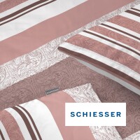 Schiesser Bettwäscheset Adele - Renforcé - 2-teilig - 155 x 220 cm - Puderrosa