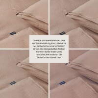 Musselin Bettwäscheset Molly Taupe-155 x 220 cm