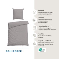 Musselin Bettwäscheset Molly Grau 155 x 220 cm