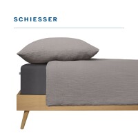 Musselin Bettwäscheset Molly Grau 155 x 220 cm