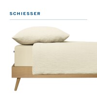 Musselin Bettwäscheset Molly Offwhite 155 x 220 cm